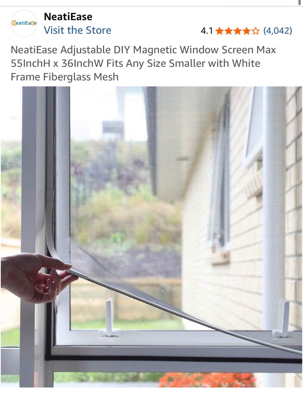 NeatiEase White Magnetic DIY Window Screen